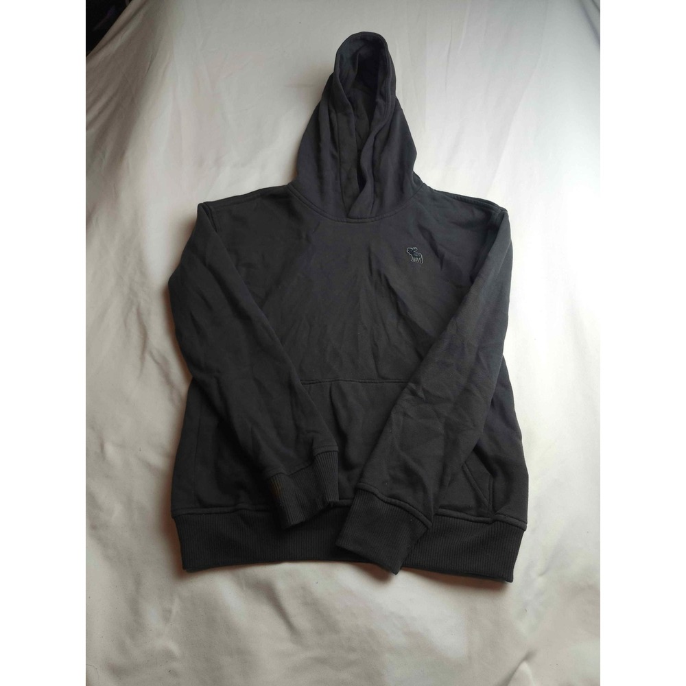 Abercrombie Kids Essentials Black Pullover Hoodie Moose Logo Size 9/10